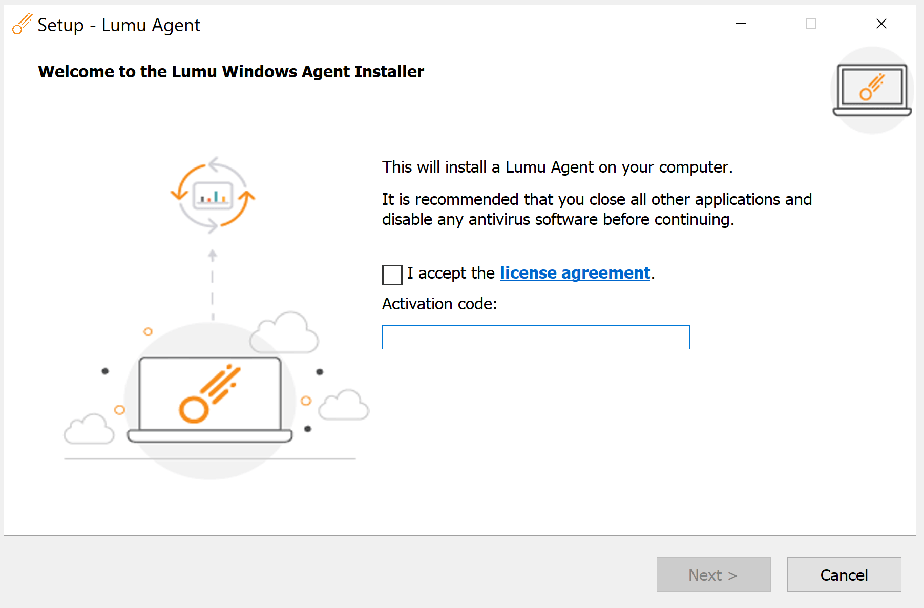 Windows agent set up