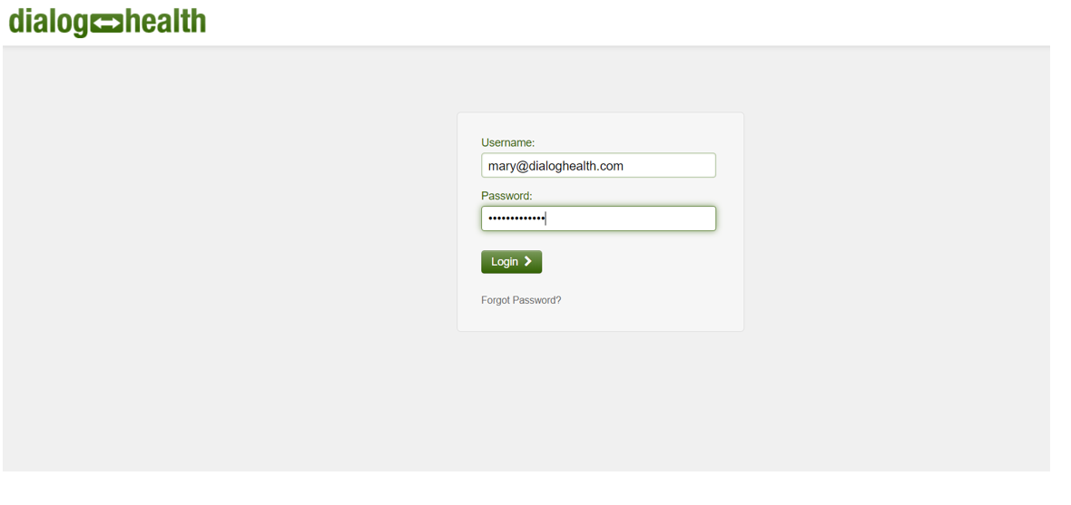 How To Login To Dialog Health