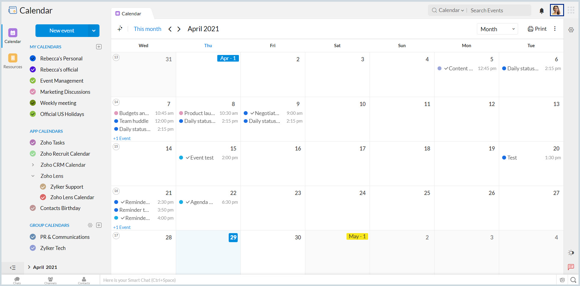 Troubleshooting Zoho Calendar and switching to old UI