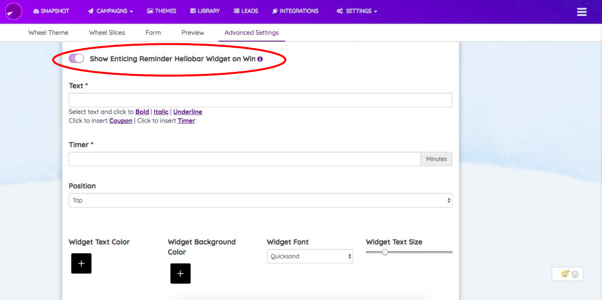 Understanding Reminder Widget