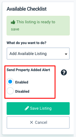 Property Added Alerts