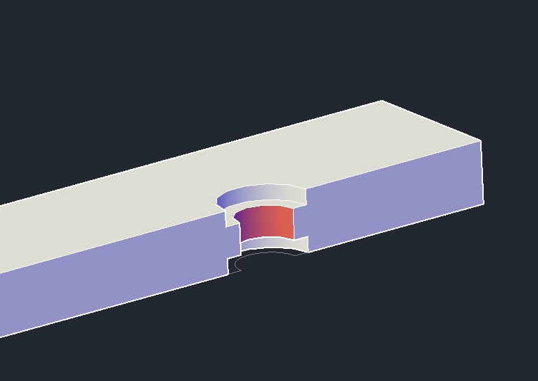 Fig. 5 - Conceptual Drawing Showing Machining to be Re-Engineered in Red