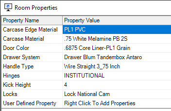 Room Properties
