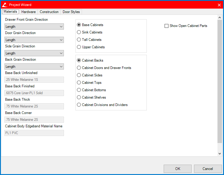 Understanding the Project Wizard, Global Variables, Material Files, and