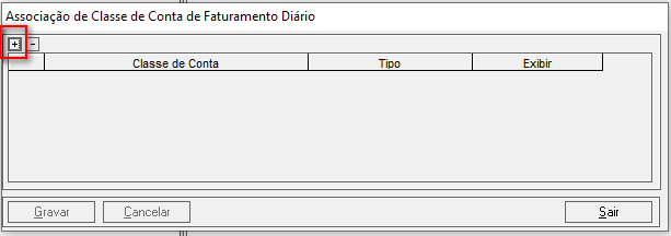 Associação de Classe de Canta de Faturamenta Diária Classe de Conta Exibir 
