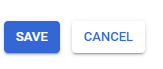 A blue and white square with white textDescription automatically generated