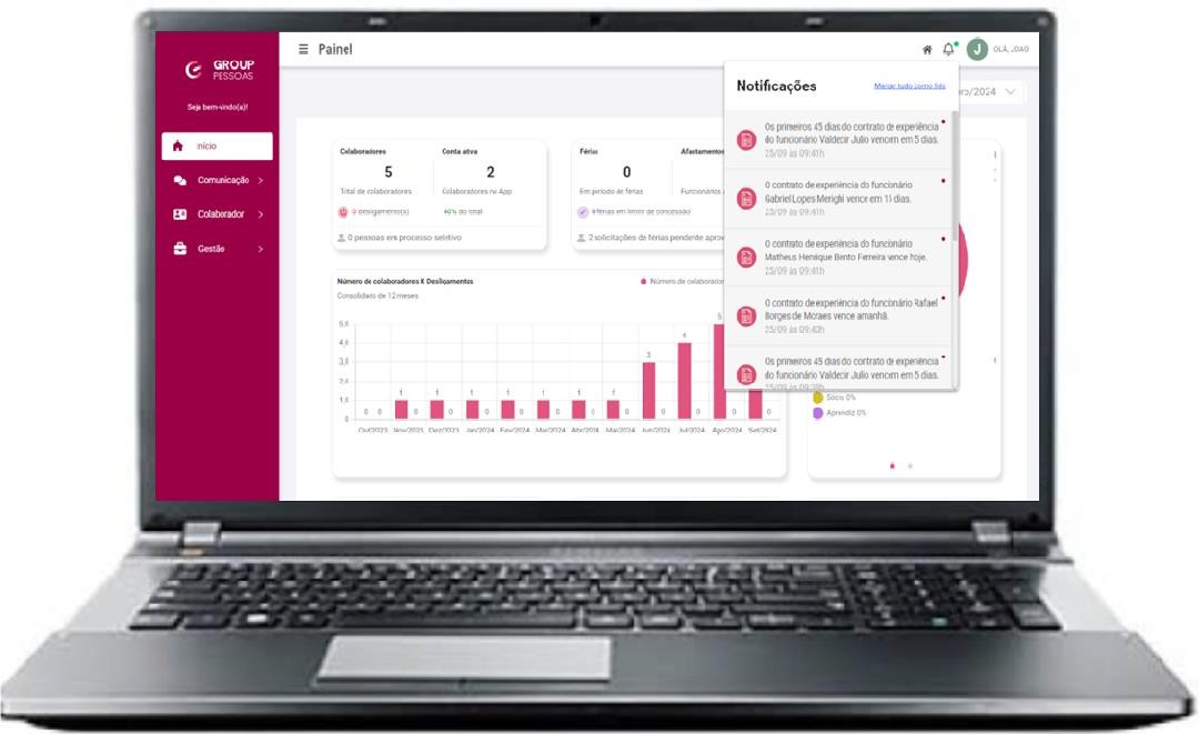 Computador portátil aberto e ligadoDescrição gerada automaticamente