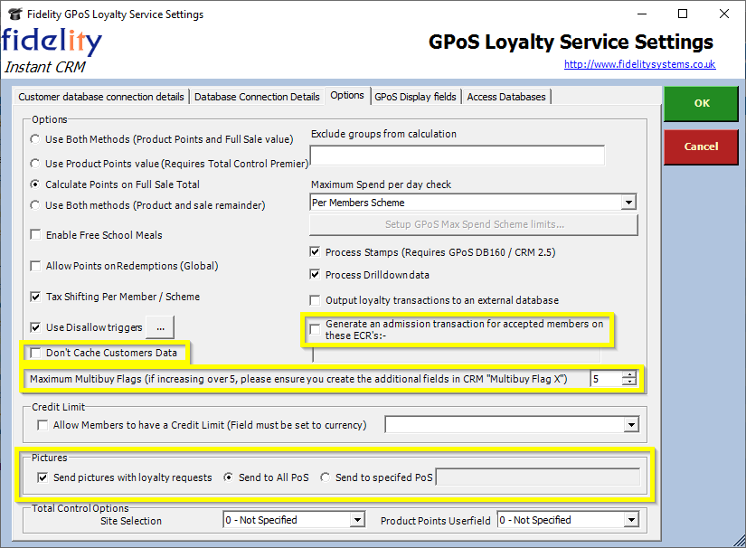 GPoS Loyalty Service - Miscellaneous Settings