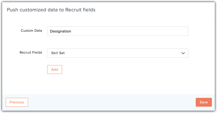 push customized data to recruit