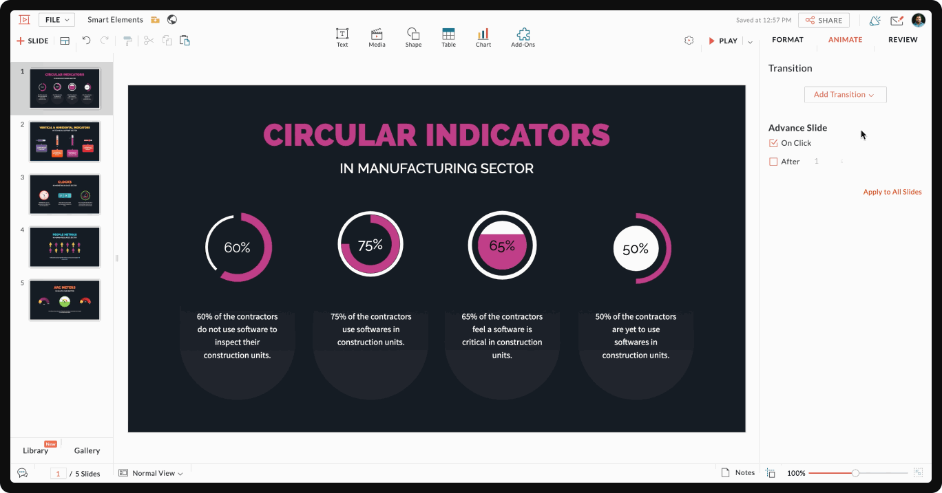 Add and Change transition 