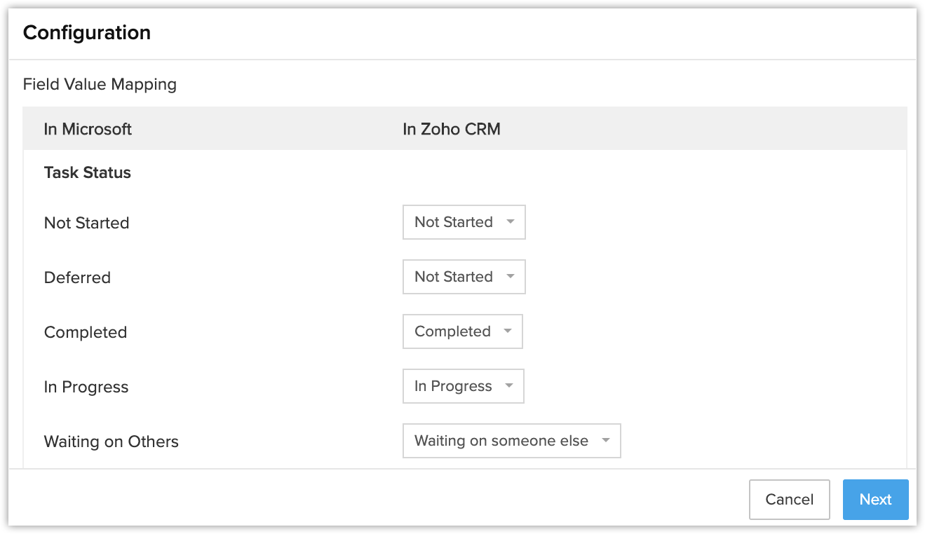 Synchronizing Meetings, Contacts and Tasks with Office 365 | Zoho CRM Help