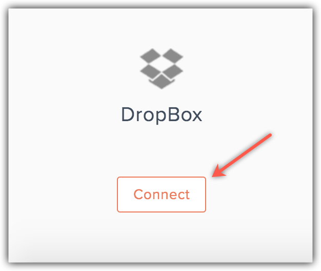 dropbox connect button