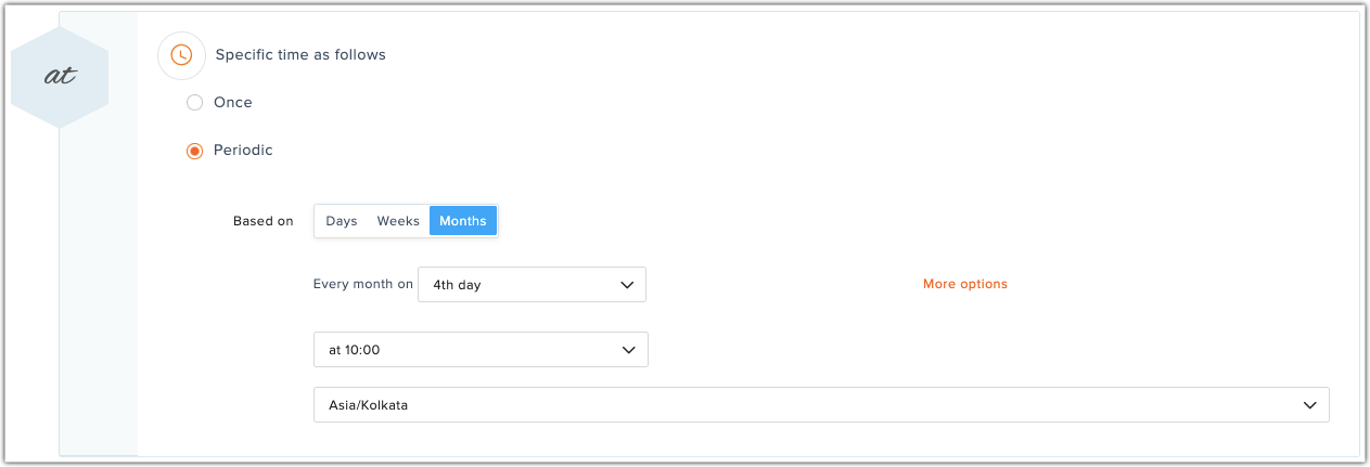 specify periodic time