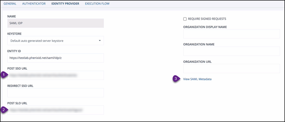 Exporting the IdP metadata