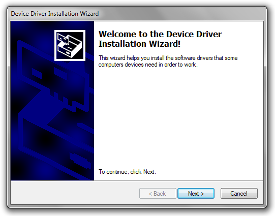 ECAL Driver Installation Wizard