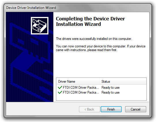 ECAL Driver Installation Complete