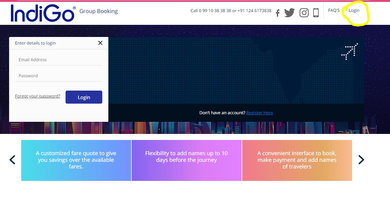 goindigo travel agent login