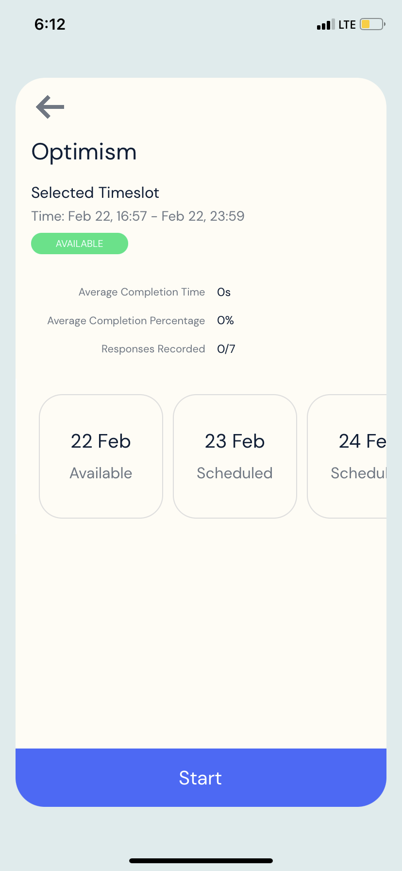 ExpiWell App showing schedule 