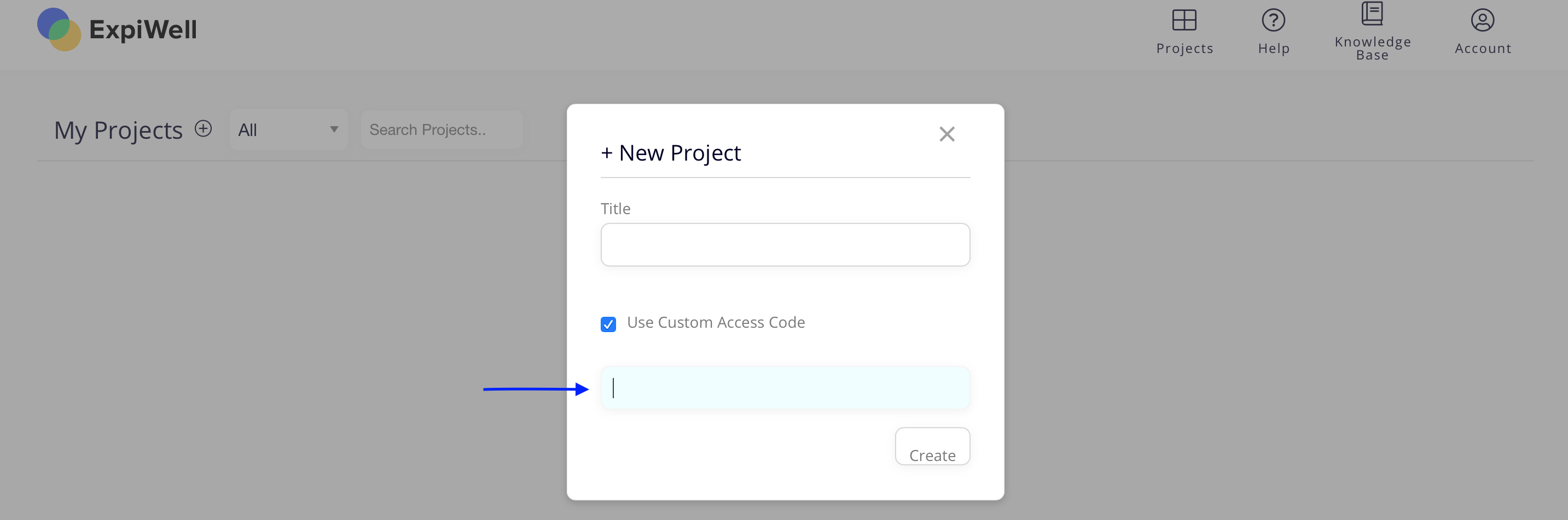 ExpiWell New Project Custom Code