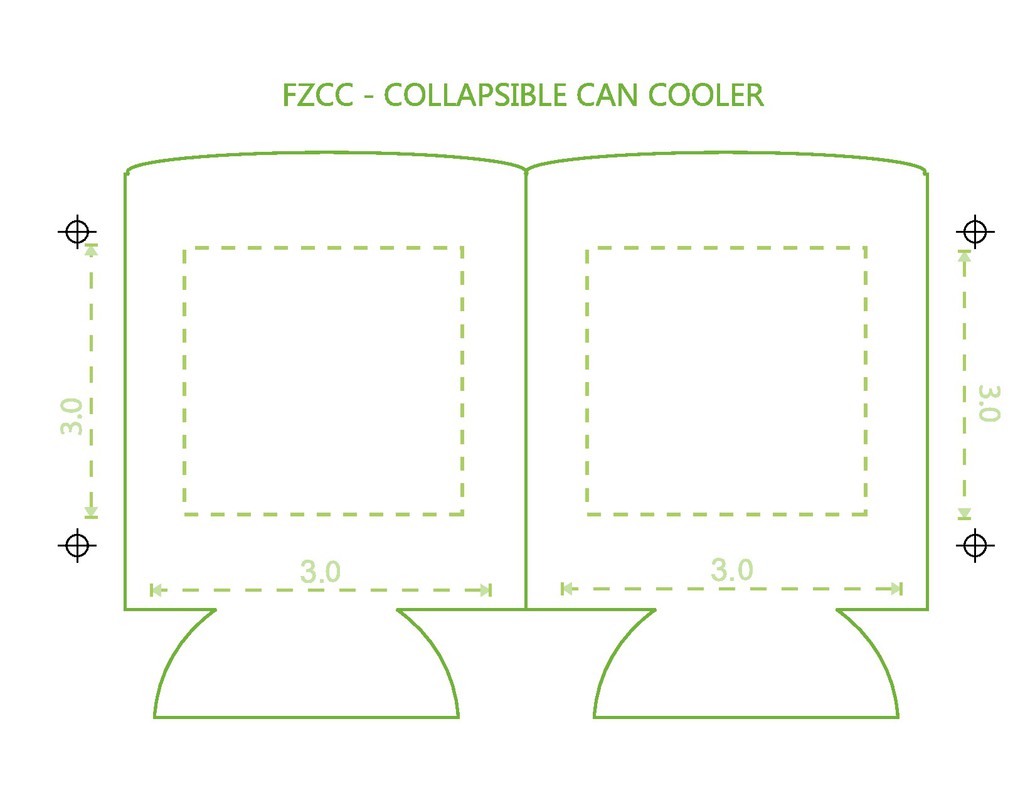 FoamZone Collapsible Can Cooler (FZCC) Template