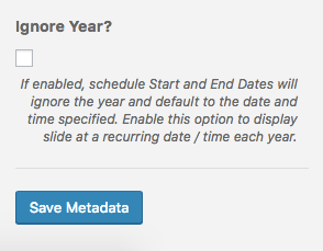 Save Metadata button. 