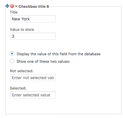 Checkbox Title section. 