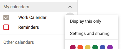 google calendar sharing
