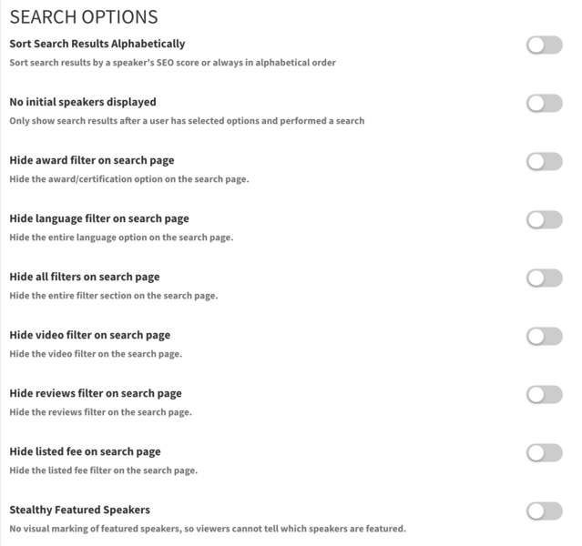 SEARCH FEATURES