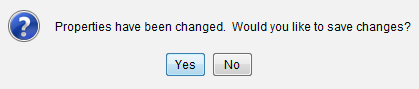 Pop-up box that appears when WorkFlows asks if you want to save changes