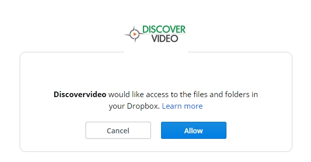 Allow DEVOS to access Dropbox