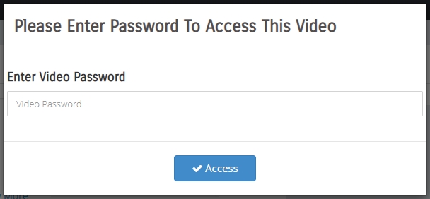 Please enter password to access this video