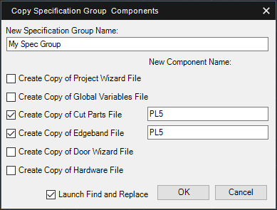 Copy Specification Group Components (PL5)