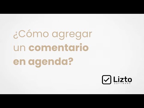 Como agregar un comentario en agenda