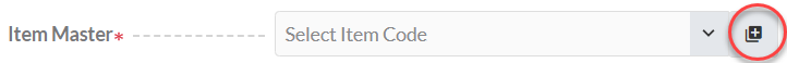 Create a new item master directly from the receiving transaction
