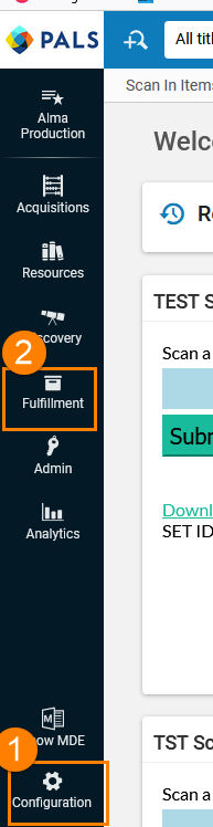 Access configuration setup from configuration then fulfillment