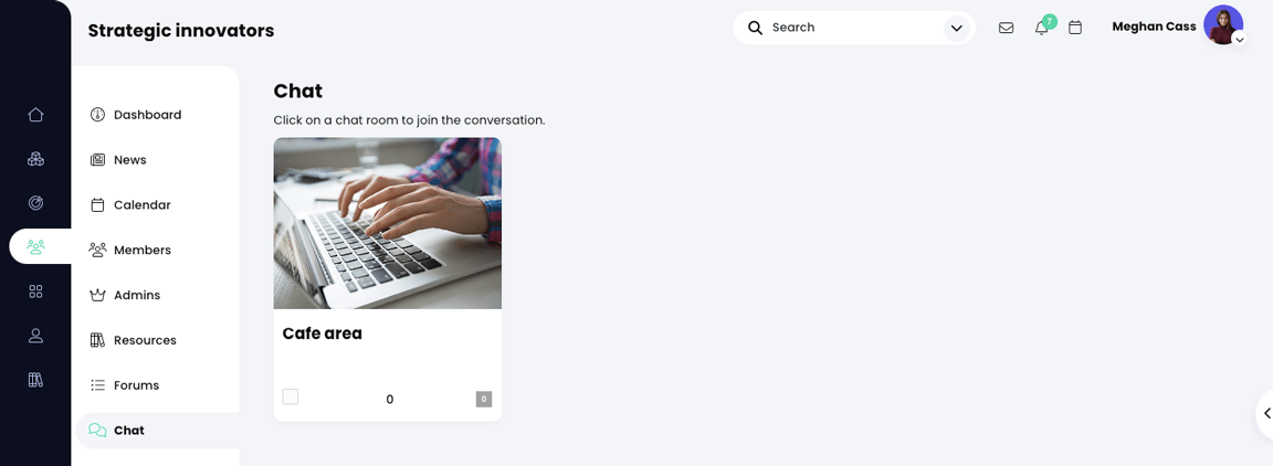Group, Chat with one chat room tile displayed