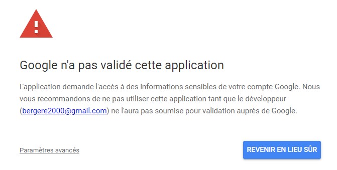 Paramètres avancés