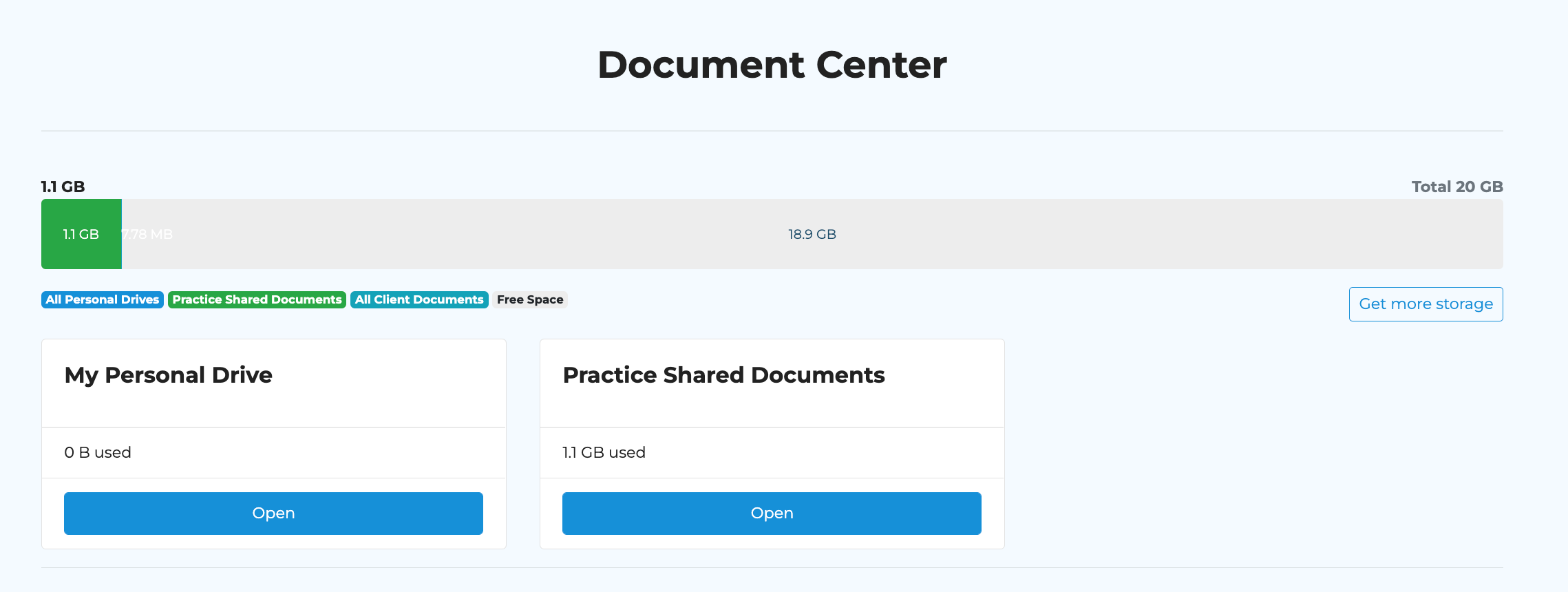 Updated Shared Document Center