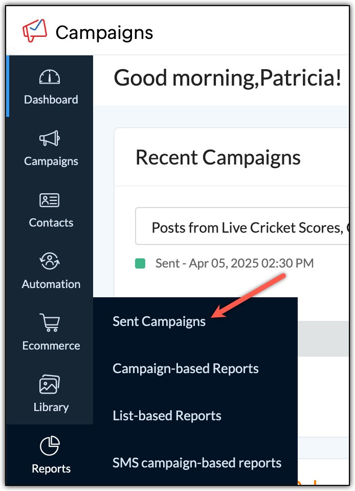 Sent campaigns