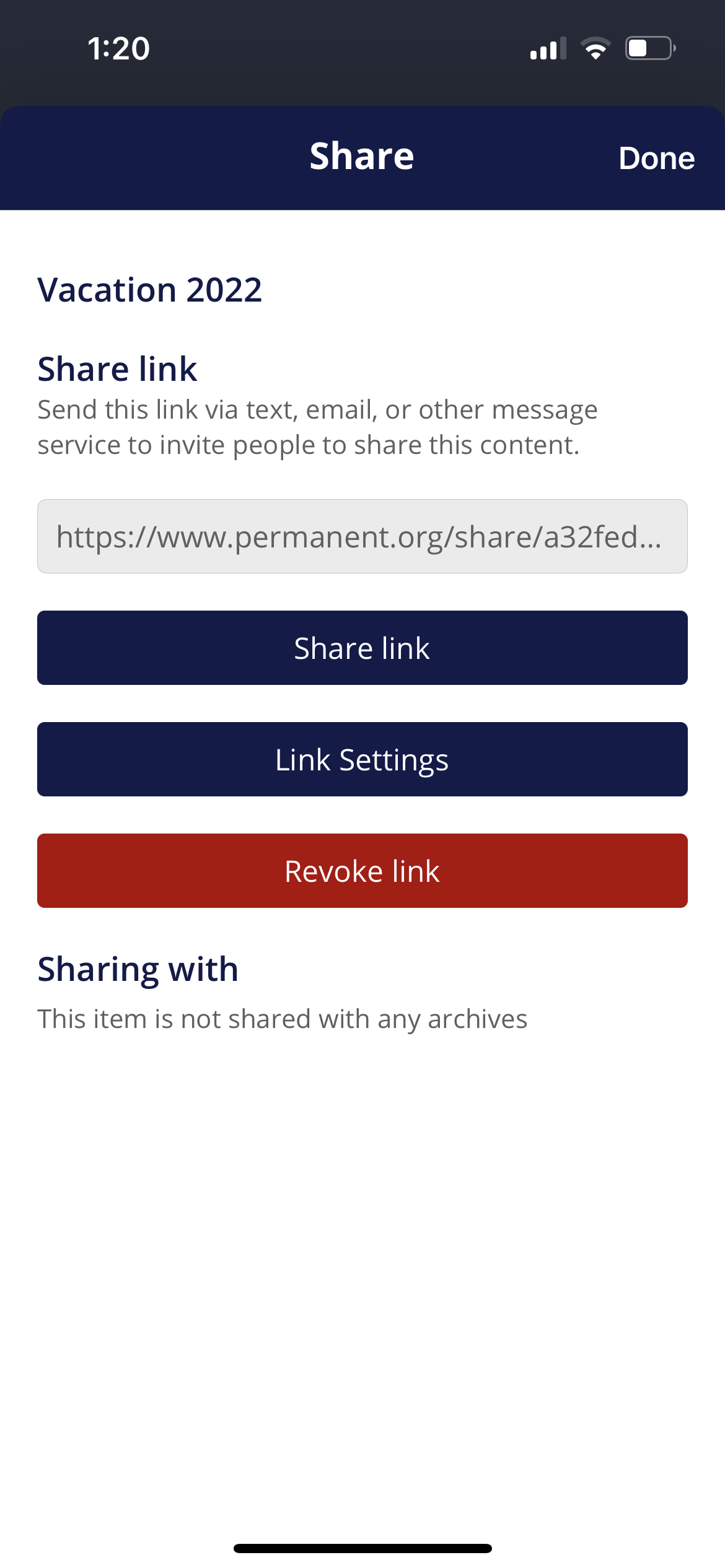 Share links and set preview preferences