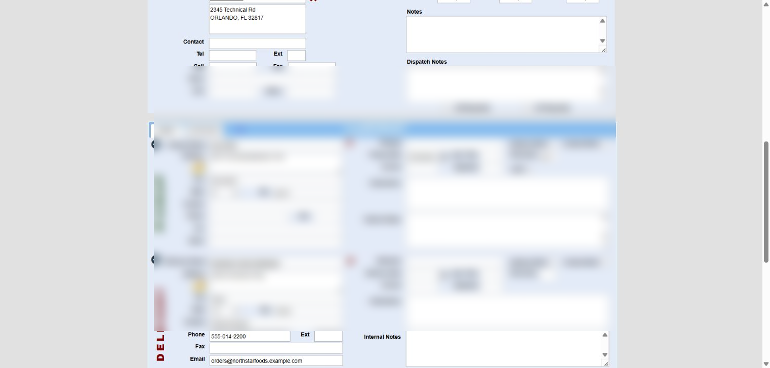 0Demo saved load carrier section with carrier and driver contact details masked