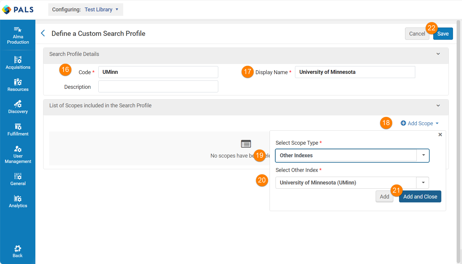 Configure a search profile