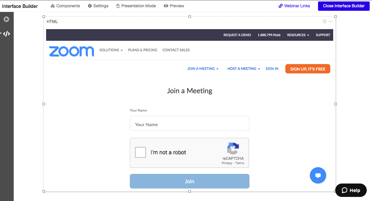 How to use Zoom within webinar.net?