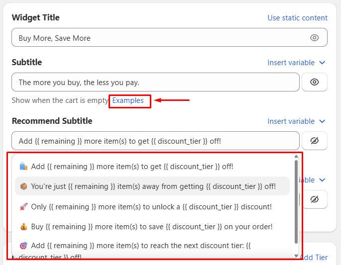 Edit Quantity Discount & Volume Discount