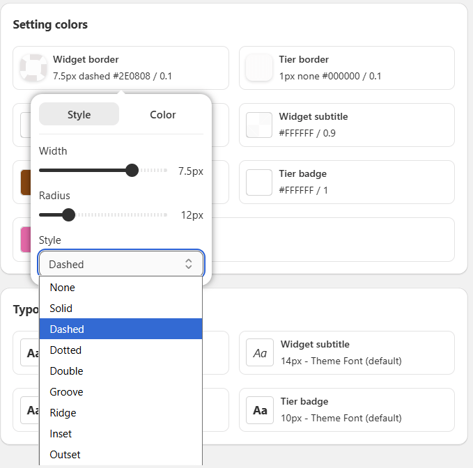 Edit Quantity Discount & Volume Discount - Design settings