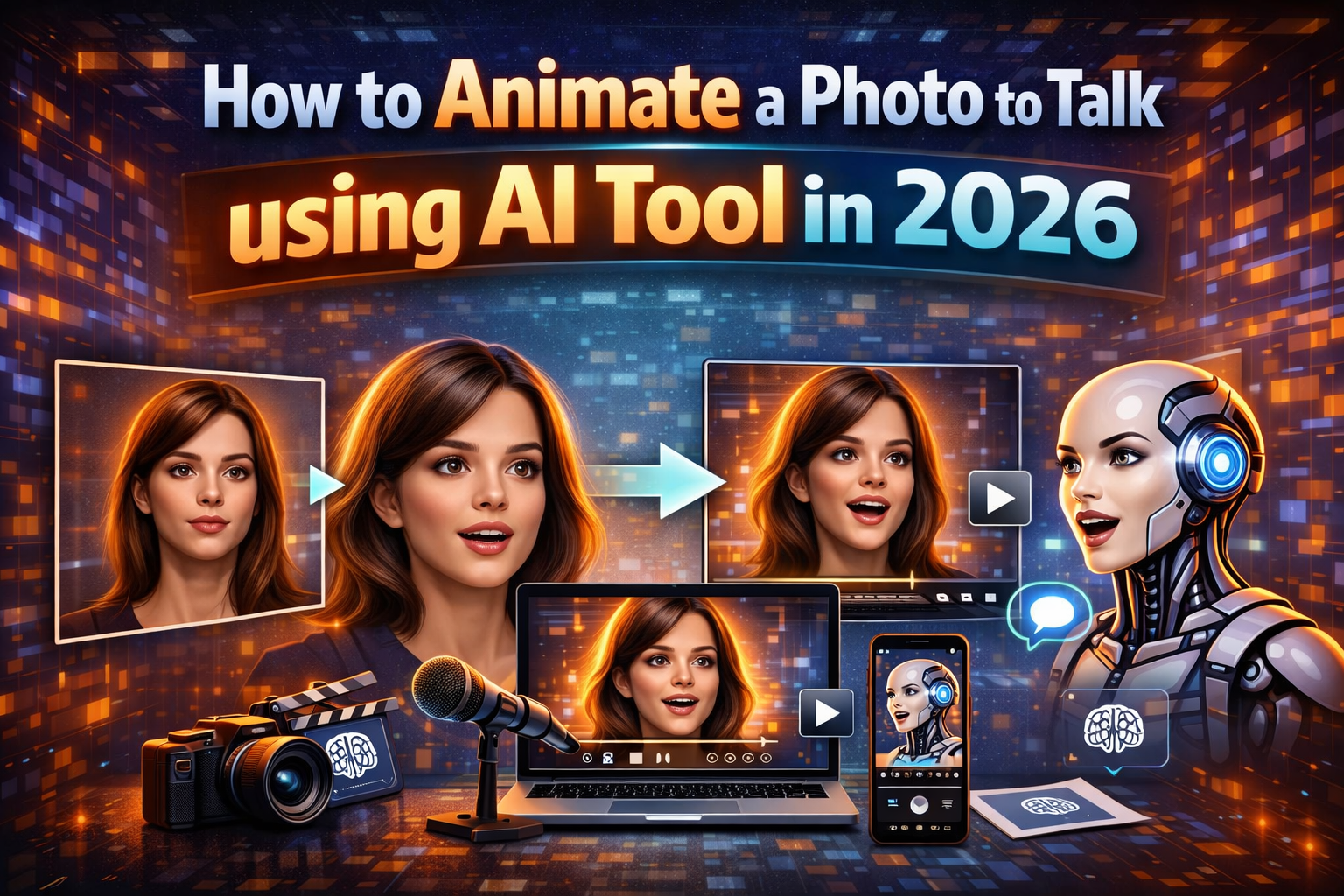 How to Animate a Photo to Talk using AI Tool 