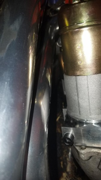 Powermaster 9100 starter on big block Chevy engine with Sanderson C6 header set