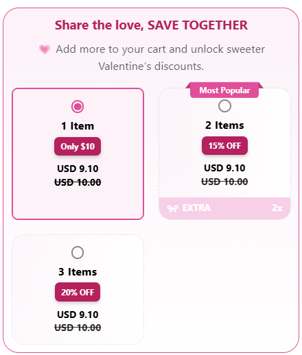 Edit Quantity Breaks offers