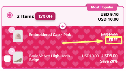 Edit Quantity Breaks offers