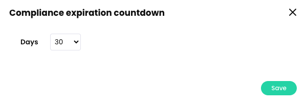 Course, Admin, Compliance, Compliance expiration countdown pop-up